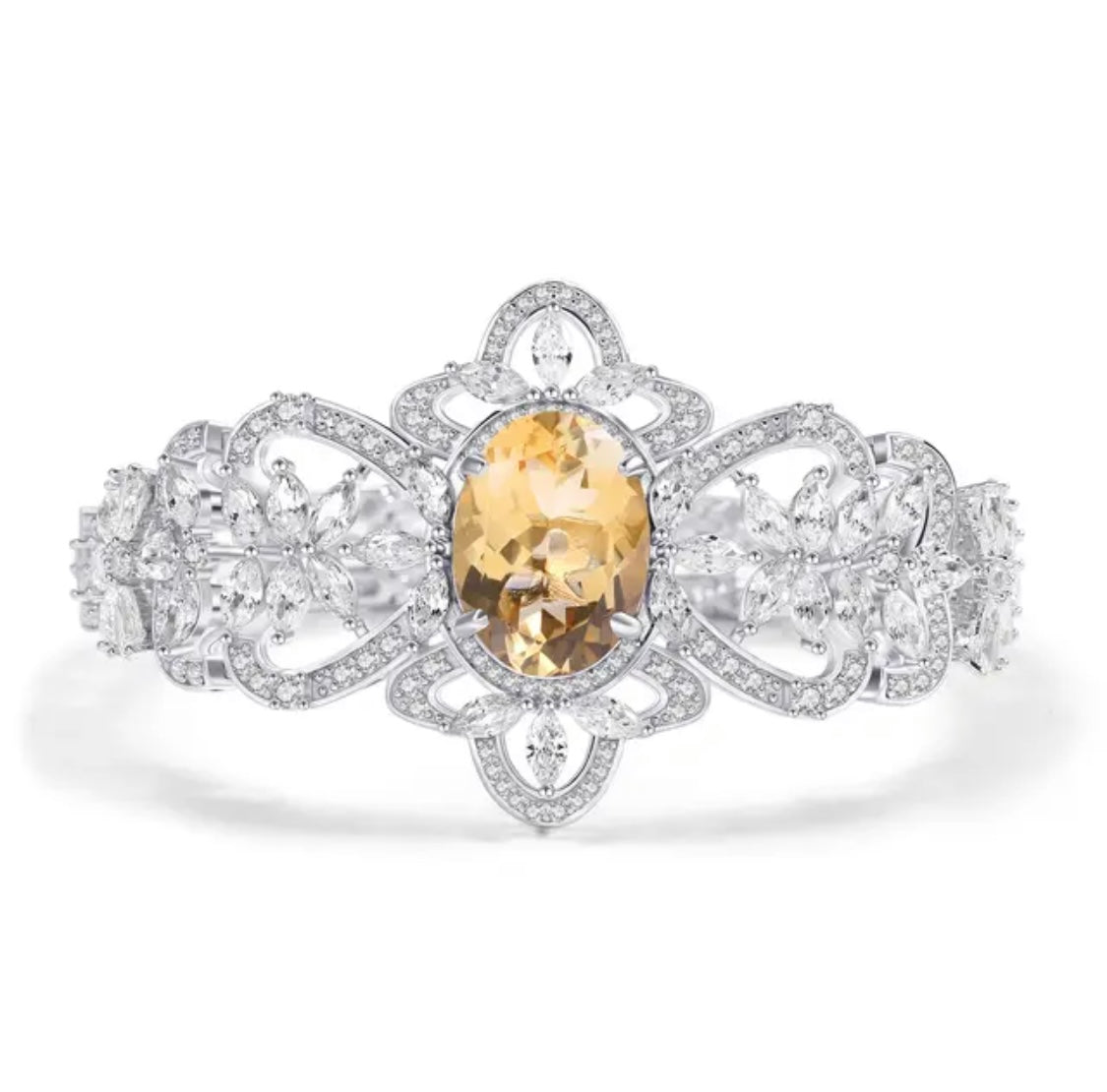 Silver Citrine Bracelet