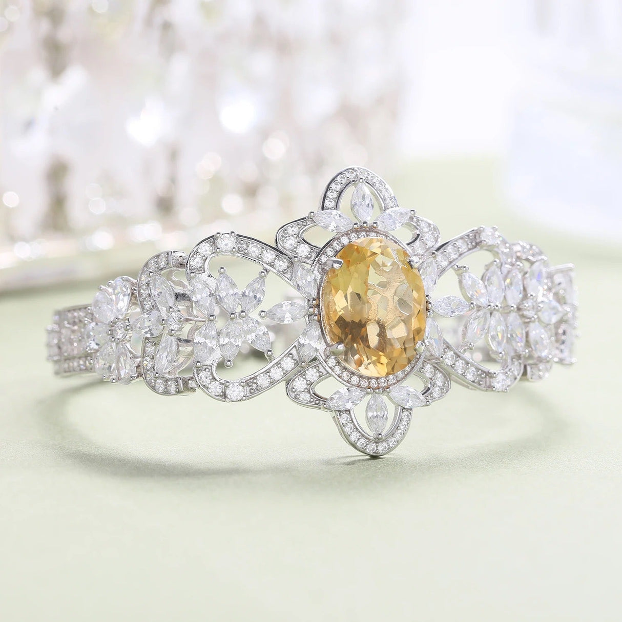 Silver Citrine Bracelet
