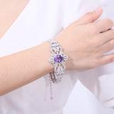 Silver Amethyst Bracelet