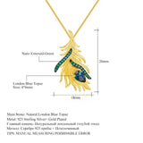 Silver / Golden plated 0.47 ct Topaz Pendant