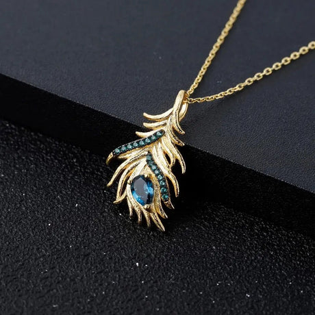 Silver / Golden plated 0.47 ct Topaz Pendant