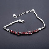 Silver 5.33 ct Garnet Bracelet