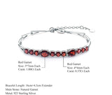 Silver 5.33 ct Garnet Bracelet