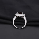 Silver Ring 3.15 ct Garnet