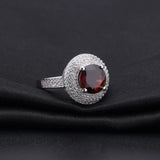 Silver Ring 3.15 ct Garnet