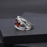 Silver Ring 1.87 ct Garnet