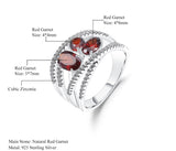 Silver Ring 1.87 ct Garnet