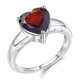 Silver Ring 2.78 ct Garnet