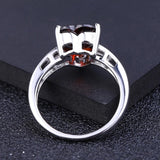 Silver Ring 2.78 ct Garnet