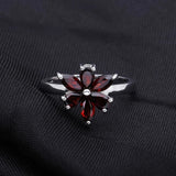 Silver Ring 1.86 ct Garnet
