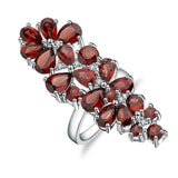 Silver Ring 10.56 ct Garnet