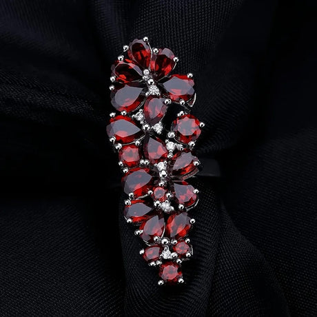 Silver Ring 10.56 ct Garnet