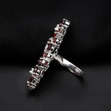 Silver Ring 10.56 ct Garnet