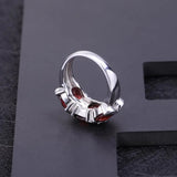 Silver Ring 6.13 ct Garnet