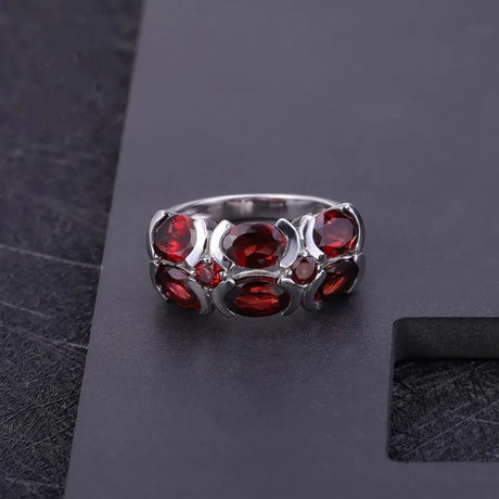 Silver Ring 6.13 ct Garnet