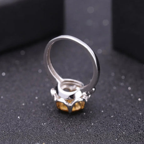 Silver Ring 2.66 ct Citrine