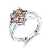 Silver Ring 0.92 ct Citrine / Smoky Quartz