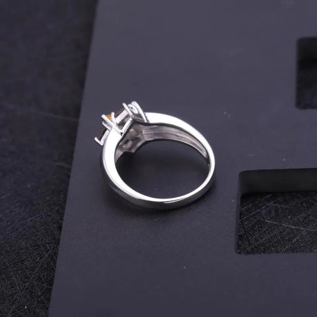 Silver Ring 0.92 ct Citrine / Smoky Quartz