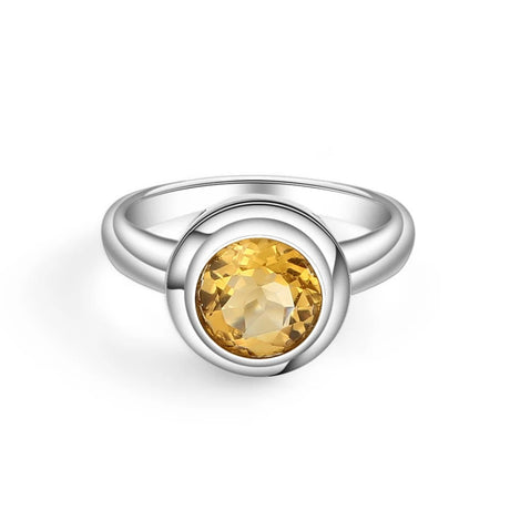 Silver Ring 2.01 ct Citrine