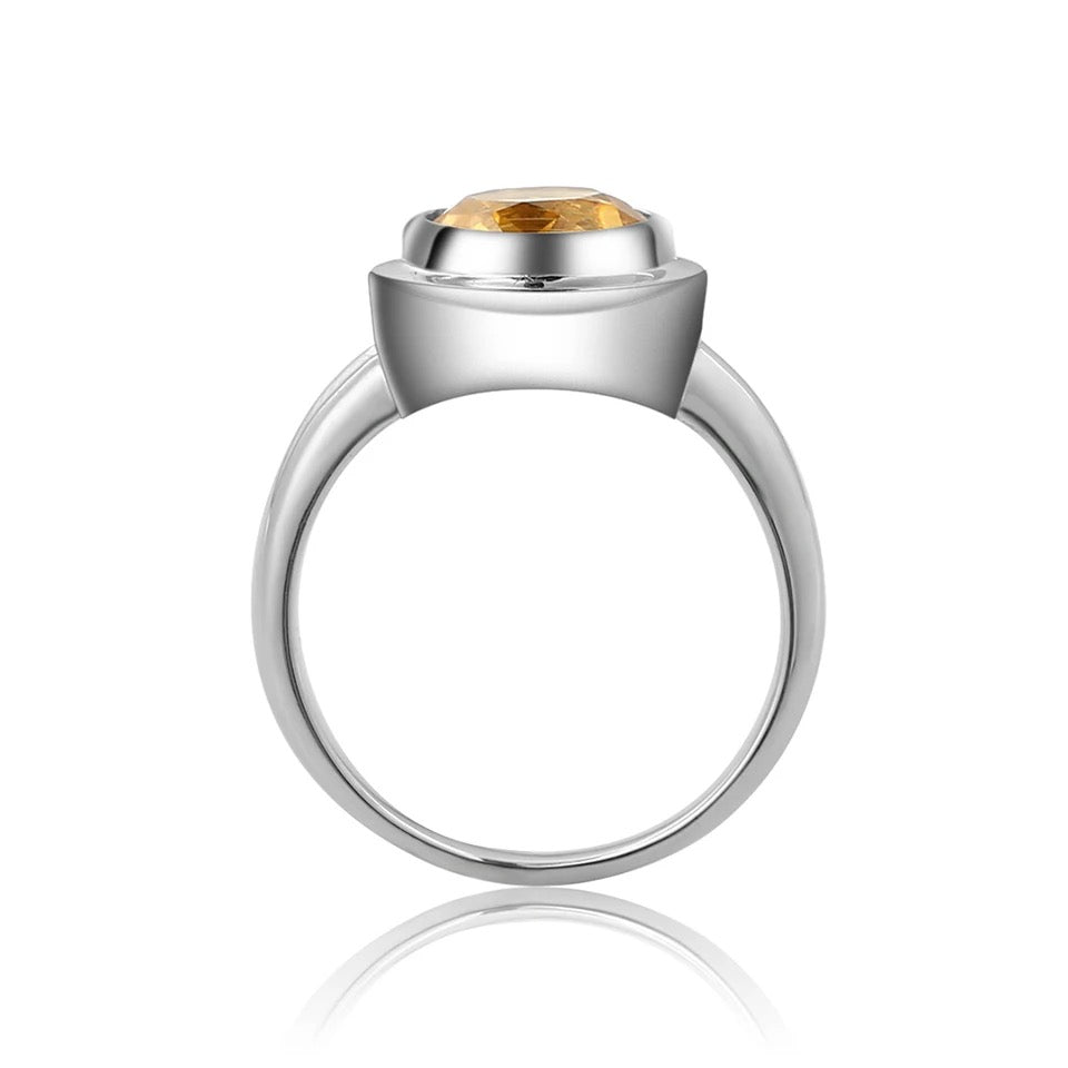 Silver Ring 2.01 ct Citrine