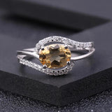 Silver Ring 1.30 ct Citrine