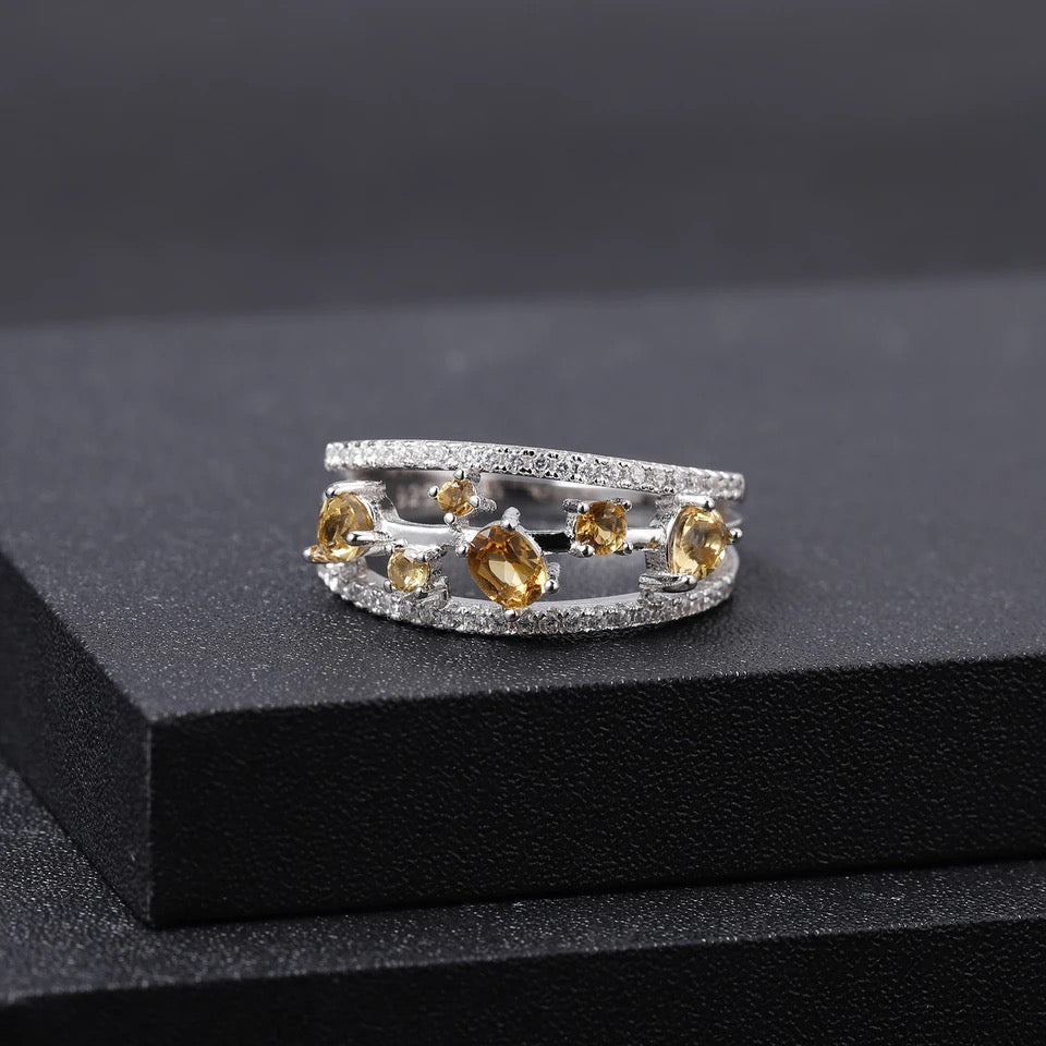 Silver Ring 0.54 ct Citrine