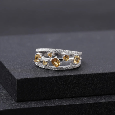 Silver Ring 0.54 ct Citrine