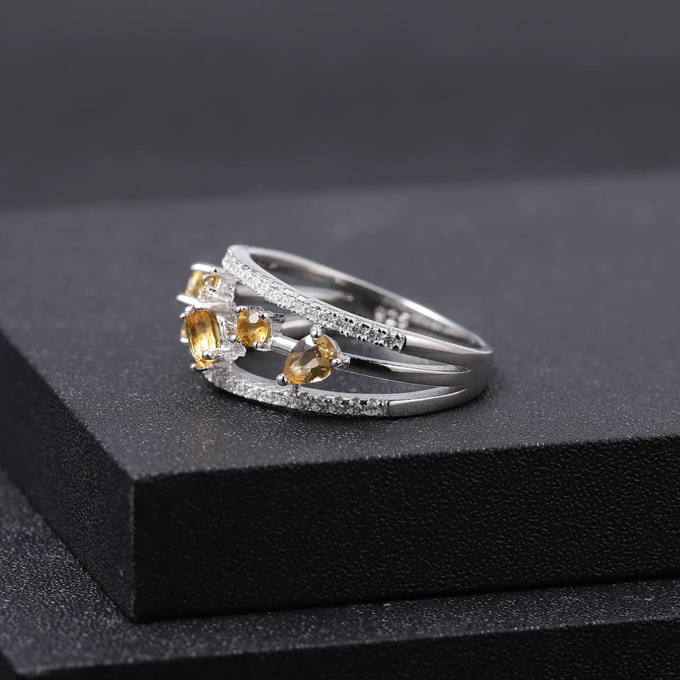 Silver Ring 0.54 ct Citrine