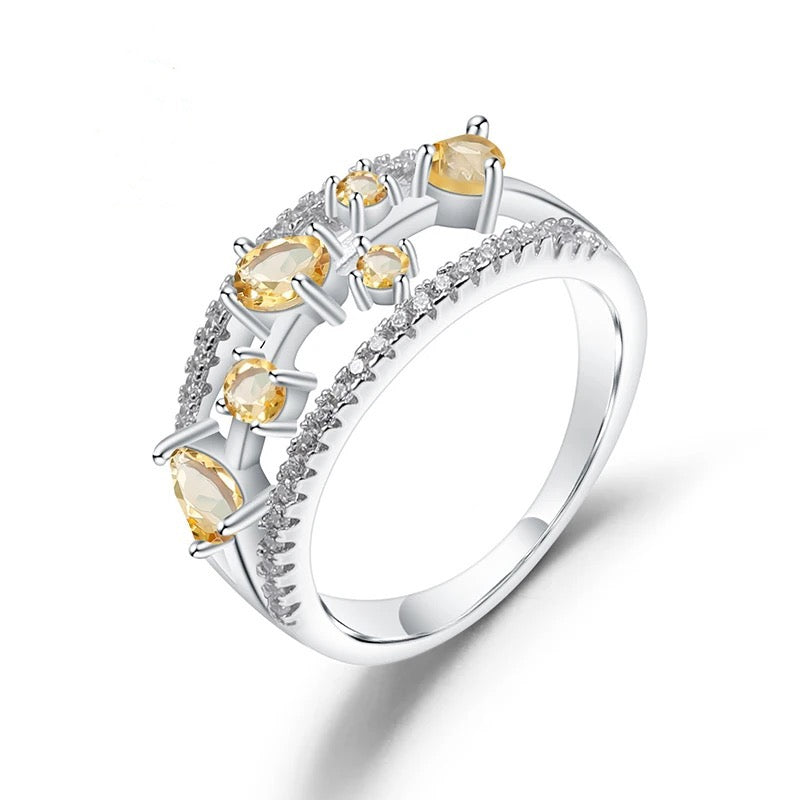 Silver Ring 0.54 ct Citrine