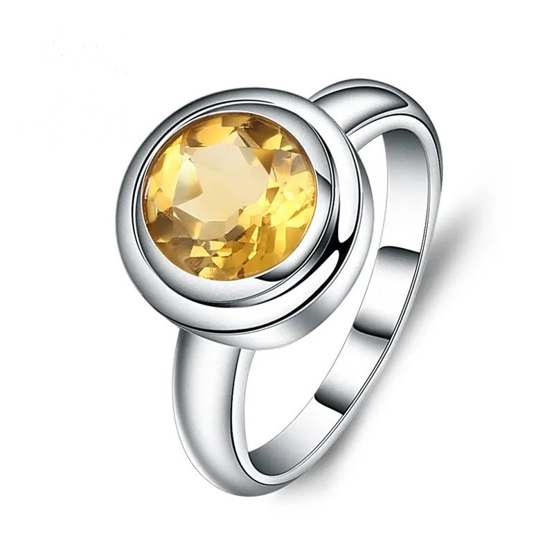 Silver Ring 2.01 ct Citrine