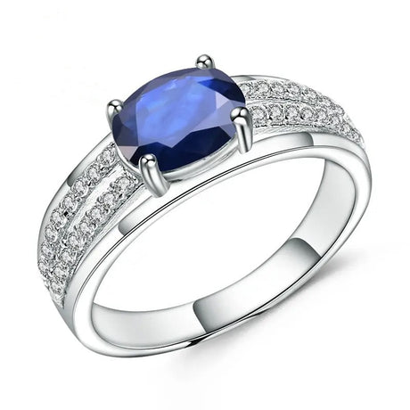 Sapphire Silver Ring