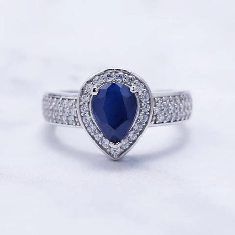 Silver 1.29 ct  Ring Sapphire
