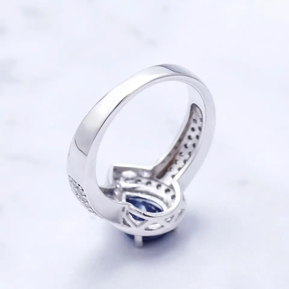 Silver 1.29 ct  Ring Sapphire
