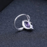 Silver Ring 4.34 ct Amethyst