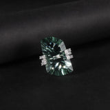 Silver Ring Green Amethyst