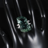 Silver Ring Green Amethyst