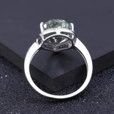 Silver Ring Green Amethyst