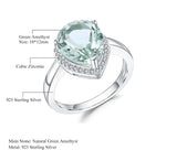 Silver Ring Green Amethyst