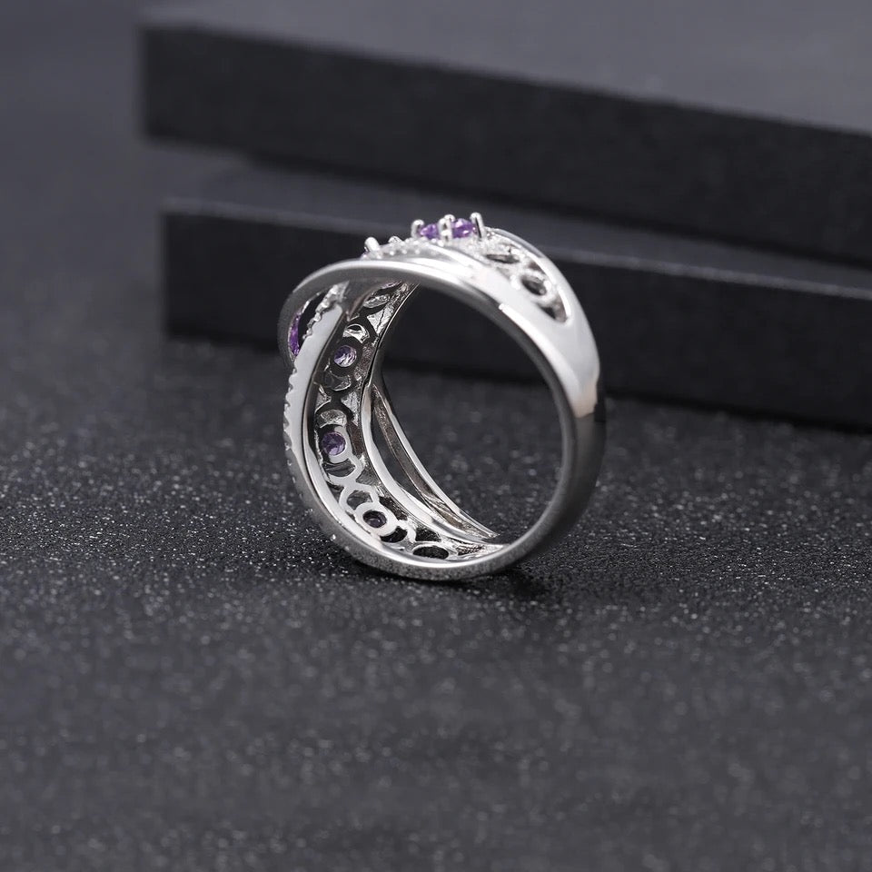 Silver Ring 0.86 ct Amethyst