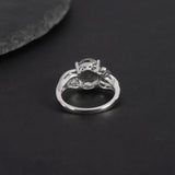 Silver Ring Green Amethyst
