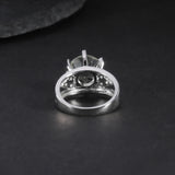 Silver Ring Green Amethyst