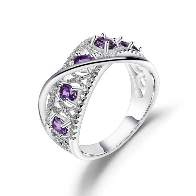 Silver Ring 0.86 ct Amethyst