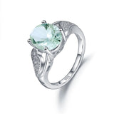 Silver Ring Green Amethyst