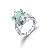 Silver Ring Green Amethyst