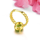 Silver / Golden Plated 2.60 ct Peridot Ring
