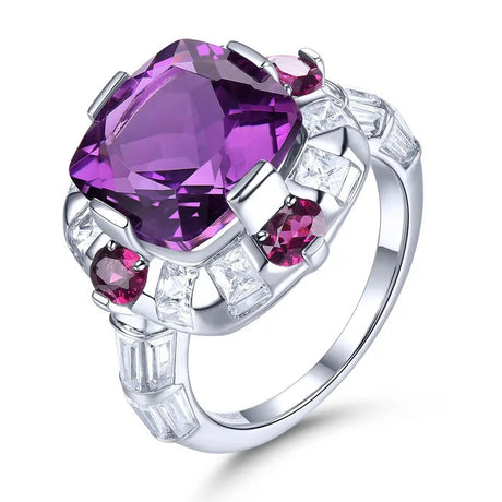 Amethyst Silver Ring