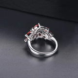 Silver 2.66 ct Ring Garnet