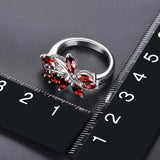 Silver 2.66 ct Ring Garnet